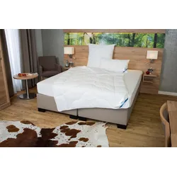 Beco Microfaserbettdecke »Bettdecke Royal Soft Duo, Bettdecken für Sommer und Winter, Decke«, normal, Füllung Polyester, Bezug Microfaser, (1 St.), Bettdecke 135x200 cm, 155x220 cm, exzellente Klimaeigenschaften, 38246218-0 weiß