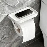 Toilettenpapierhalter ohne Bohren mit Ablage