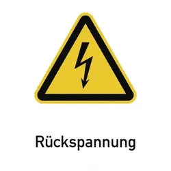 Rückspannung, Kombischild, Folie, 131x185 mm