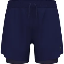 Odlo Herren Zeroweight 5 Inch 2-in-1 Shorts (Größe XXL, blau)