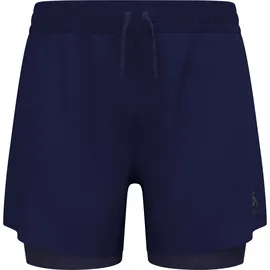 Odlo Herren Zeroweight 5 Inch 2-in-1 Shorts (Größe XXL, blau)