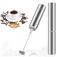 MOSUO Milchaufschäumer Stab/Milchschäumer Elektrisch Handheld Milchaufschäumer Mini-Getränkemixer Kaffeebesen batteriebetriebener für Latte, Matcha-Tee, Cappuccino (Batterie)