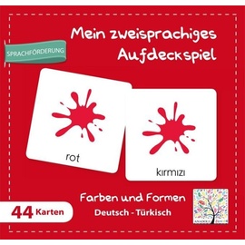Schulbuchverlag Anadolu Mein zweisprachiges Aufdeckspiel, Farben und Formen Deutsch-Türkisch (Kinderspiel)