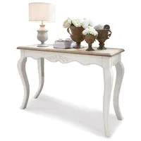 Loberon Konsole Bellerose, Hochwertige Handwerkskunst, Elegante Landhausverzierungen, Handgedrechselte Beine,