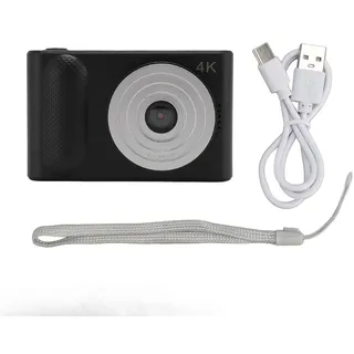 4K Digitalkamera, 48 MP, 16 facher Digitalzoom, Autofokus Kompaktkamera, Taschen Vlogging Mikro Spiegelreflexkamera, Kompakte Kleine Kamera für Reisefotografie Vlogging (Black)