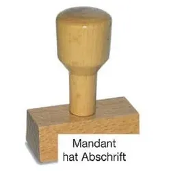 Stempel Mandant hat Abschrift