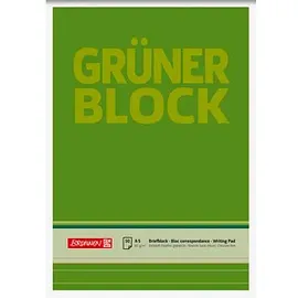 Brunnen Briefblock DIN A5 Grün liniert