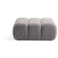 Micadoni Pouf, Hellgrau, Textil, 1-Sitzer, 94x43x94 cm, Hergestellt in