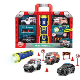 DICKIE Toys Micro Playset Fertigmodell Einsatzfahrzeug Modell