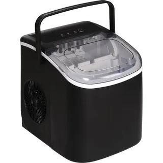 Homcom Eiswürfelmaschine Eiswürfelbereiter 9 Würfel in 6-12 Minuten fertig, 12 KG/24 H, Wasserstation mit Griff, Eisschaufel und Korb Ice Maker für Küche, Büro, Bar Party, Schwarz