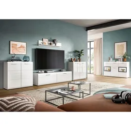 xonox.home Highboard 80 x 81 x 34 cm Weiß Hochglanz
