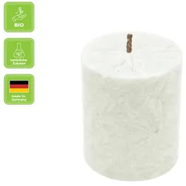 Kerzenfarm Hahn Stearin Stumpenkerze 75 x 64 mm weiß