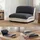 MCW Schlafsessel MCW-E68 Stoff/Textil 80 x 90 x 100 cm Creme/Schwarz mit Schlaffunktion