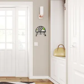 Relaxdays Schlüsselbrett schwarz mit 6 Haken