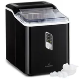 Klarstein Eiswürfelmaschine Eiswürfelbereiter Bullet-Eis Icemaker Display 1,5 L Schwarz