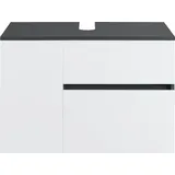 Home Affaire Waschbeckenunterschrank »Wisla«, für Wandmontage, Siphonausschnitt, Push-to-open-Funktion, Breite 80 cm, grau