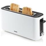 Domo DO962T Toaster stufenloser Temperaturregler, Cool-Touch-Gehäuse Weiß