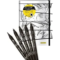 ONLINE 08190 Bullet Journal Manga & Black Lettering Set