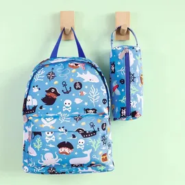 A Little Lovely Company Piraten-Rucksack, Blau, - Middelgroot
