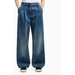 Armani Exchange für Damen. XW000561AF12845MB115 Blaue Oversize-Jeans (42), Lässig, Baumwolle, Denim