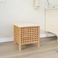 vidaXL Badhocker 48x47,5x52 cm Massivholz Nussbaum