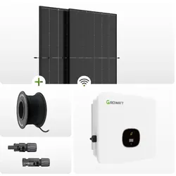 10kWp Growatt PV-Anlage 23x Trina 440Wp Glas-Glas Bifazial Notstromfähig Speiche...