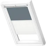 VELUX Verdunkelungsrollo Duo DFD SK06, 4581SWL Blaugrau/Weiß, weiß
