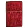 Zippo Sturmfeuerzeug - Flame Design, Candy Apple Red, Iced - Nachfüllbar - Wiederverwendbar - Windfestes Design - Geschenkbox - Made in USA