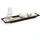 Zeller Badregal, Schwarz, Naturmaterialien, 20x3.5x70 cm Badezimmer, Badezimmerregale, Badregale