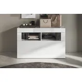 INOSIGN Garderobenschrank »Basic, Breite 91 cm, Höhe 59 cm, Schuhbank 1 Klappe«, Garderobenbank, moderne Rahmenoptik weiß