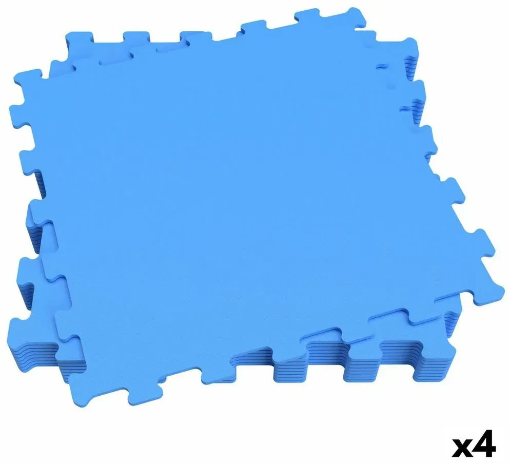 Kinderpuzzle Aktive Blau, 9 Stücke, Moosgummi, 50 x 50 cm, 4 Sets