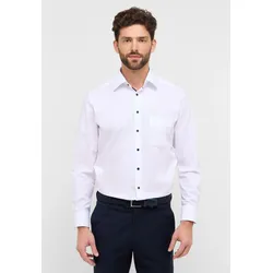 Langarmhemd ETERNA "MODERN FIT", Herren, Gr. 44, Normalgrößen, weiß, 100% cotton, tailliert, Langarm Manschette, Hemden, NON IRON (bügelfrei)