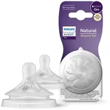 Philips Avent Responsives StillSchnuller Natural 0m, 2 Stück (Modell SCY961/02), Abfluss 1 - Neugeborenes