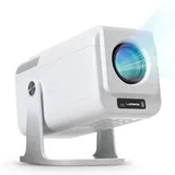 Lumenix Neo Mini-Beamer, Full HD Projektor mit Android 13, Autofokus, Weiß - Weiß
