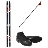 F2 Set Ski Ride Pro CC 190cm|Langlaufschuh Ride CC Gr. 44 |Skistock 120-170cm SCHWARZ 190 CM