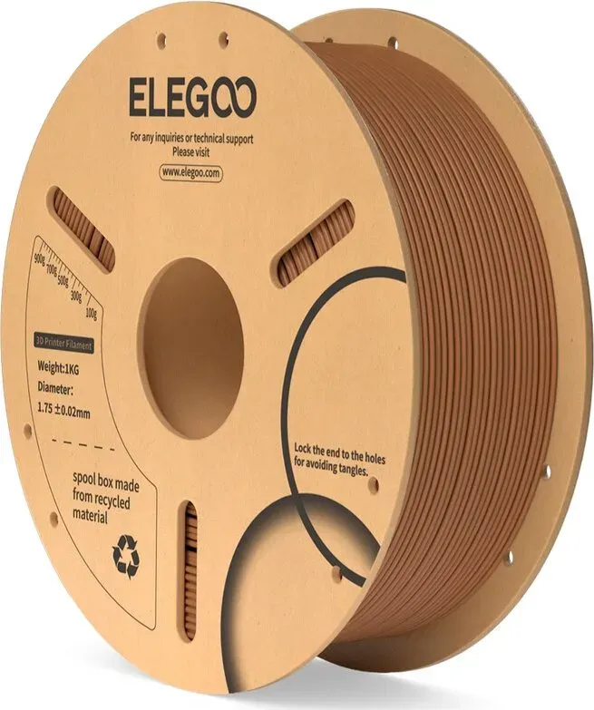 Elegoo PLA-Filament, 1 kg, Papierspule, Braun