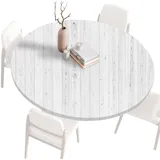 Tischdecke Rund Gartentischdecke Rund 140 120 80 60 cm, Spanntischdecke Rund Tablecloth, Tischdecke Rund Outdoor Abwaschbar Tischtücher, Round Table Cloth, Runde Tischdecke für draußen 90cm G