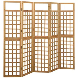 vidaXL Spalier/Paravent 5-teilig Massivholz Tanne 201,5x180 cm