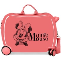 Disney Minnie in Love Rosa Kinderkoffer 50 x 38 x 20 cm, starres ABS, seitliches Zahlenschloss, 34 l, 1,8 kg, 4 Räder, Handgepäck