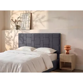 vente-unique Bettkopfteil, Grau, 160 cm,