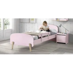 Vipack Kinderbett Lattenrost Nachtkonsole Set 90x200 Absturzschutz rosa