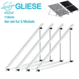 4x 1180mm Balkonkraftwerk Halterung (46 Zoll) Solarmodul Halterung Winkel Einstellbar 0-90° für Flachdach Garten Camping Wohnmobil