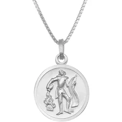 trendor 41452 Halskette mit St. Florian Anhänger Ø 18 mm 925 Silber, 40 cm