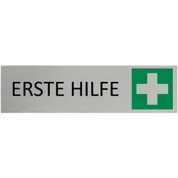 CombiCraft Aluminium Türschild Erste Hilfe 165x45mm mit 3M-Tape