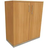 fm Büromöbel Aktenschrank abschließbar für 3 Ordnerhöhen Breite 100 cm »Sidney« braun, 100x113.3x44.2 cm