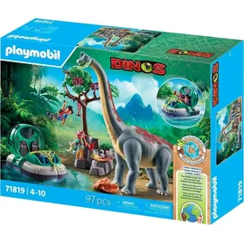 Playmobil Dinos Brachiosaurus-Begegnung mit Luftkissenboot 71819