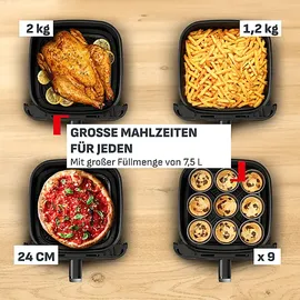 Tefal Heißluftfritteuse Ey8618 Schwarz
