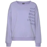 Buffalo Sweatshirt mit Statement Druck Lavendel 44/46