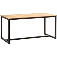 KADIMA DESIGN Esstisch Akazie Massivholz Metall Loft-Style, Küchentisch mit