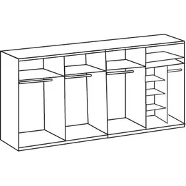 WIMEX Schwebetürenschrank WIMEX "Bern Schiebetürenschrank TOPSELLER", weiß (weiß, alu), B:360cm H:236cm T:64cm, Spanplatte, Schränke, Schwebetürenschrank, Schrank mit zusätzlicher Innenausstattung, Garderobe, Topseller